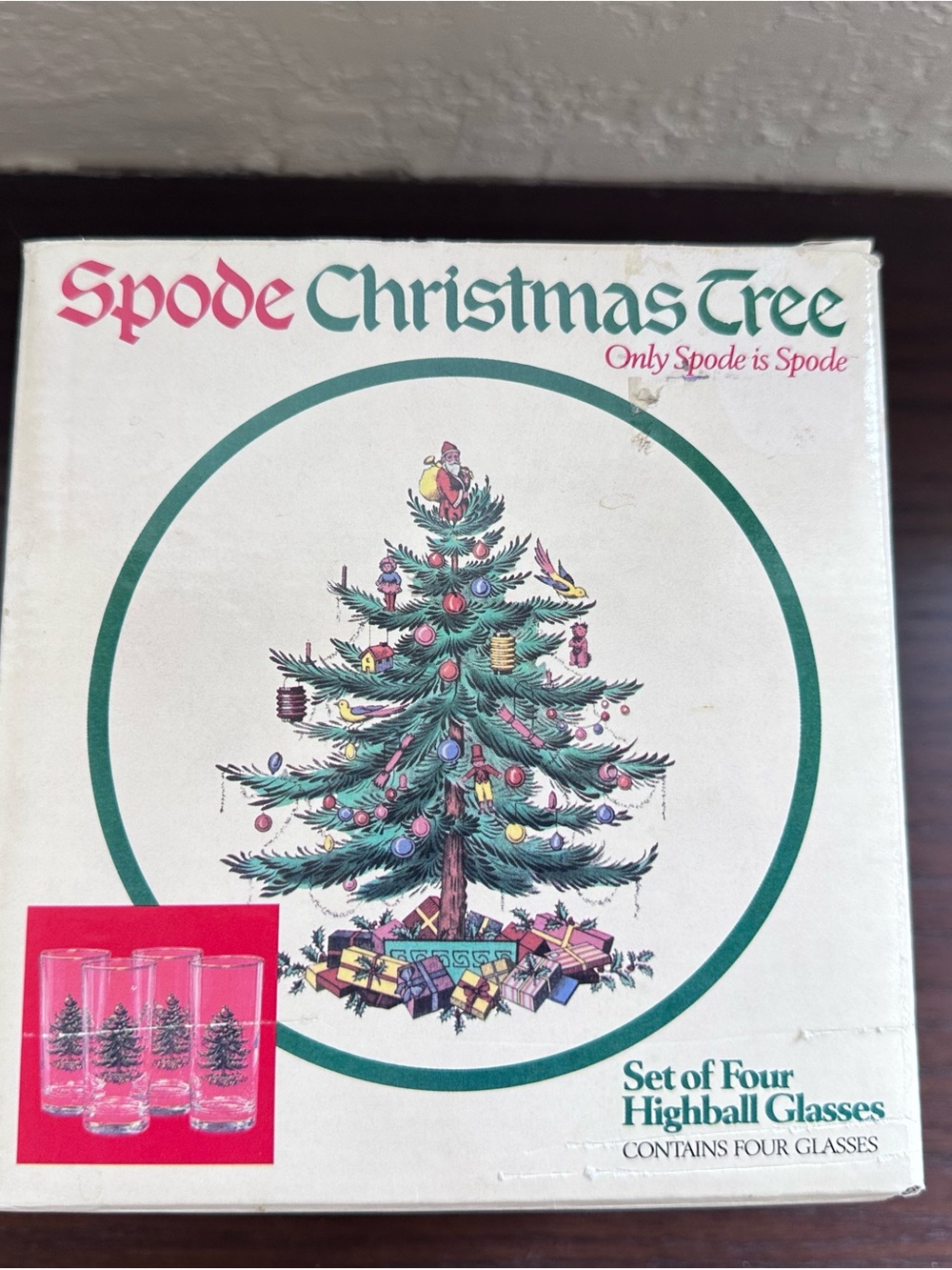 Spode Christmas Tree Highball Glasses